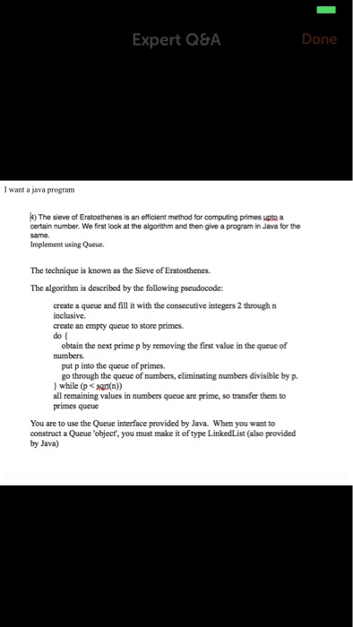  I want a java program Expert Q&A Done I want a