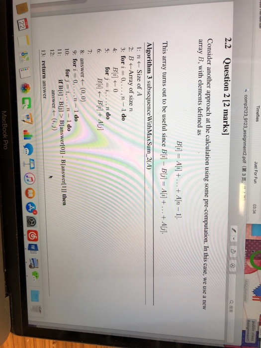 3: total+ total +A[k] 4: return total Algorithm 2 subsequence WithMax Sum_ICA)