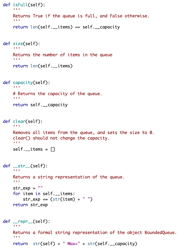 Queue, the dequeue method removes the item at the front of the