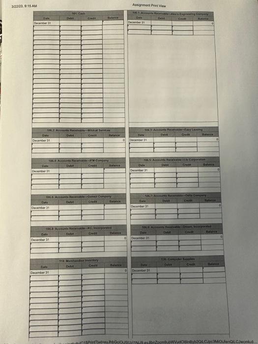 ledger prepare 6 column work sheet that includes unadjusted trail balance 3can3.