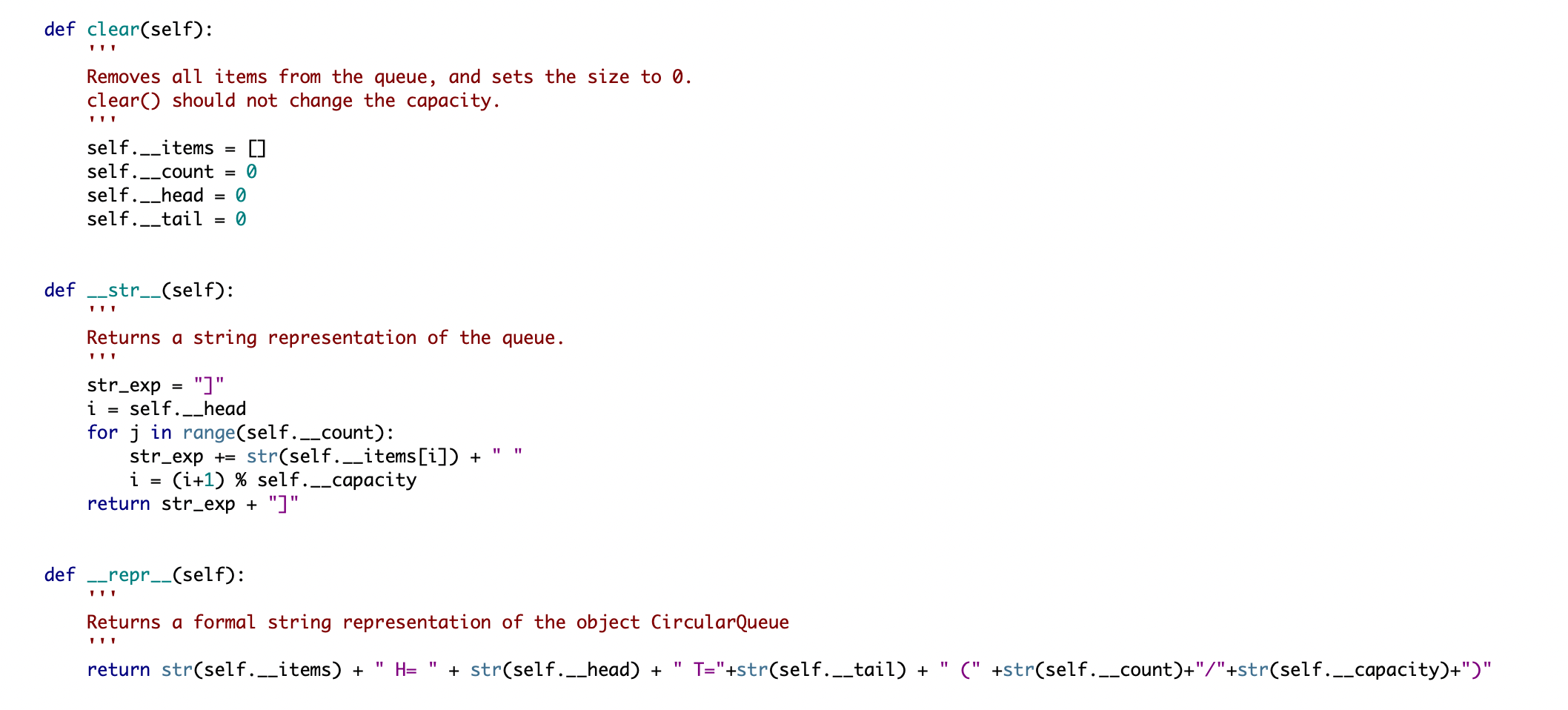 item). For a Bounded Queue containing n items, what is the big-O