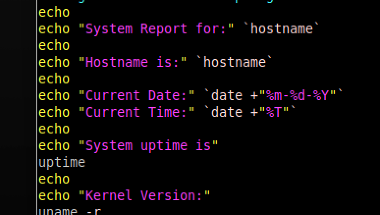 I have a bash script running on Kali and I want the