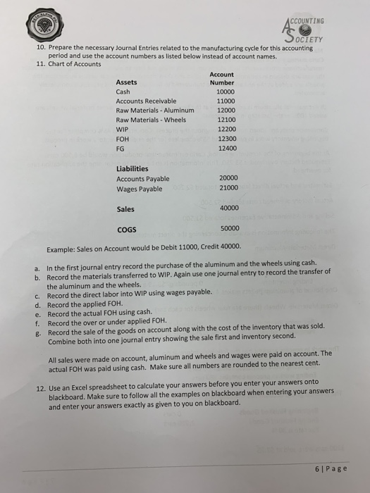 of any errors and what my next step is? ACCOUNTING SOCIETY Part