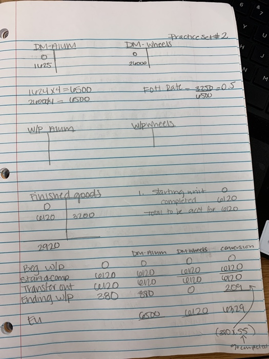 the next section, complete the following requirements: 1. Determine the started and