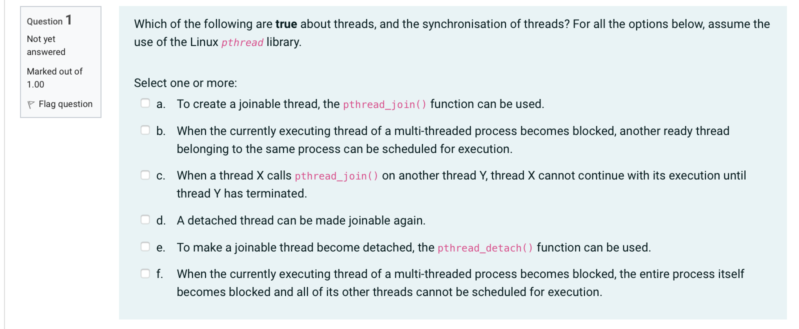 (P4)Please select all the correct answers concerning C code/ Linux environment Question