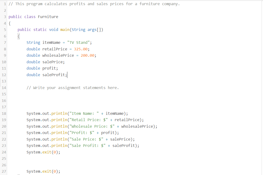 Complete a partially written Java program that is provided for you. The