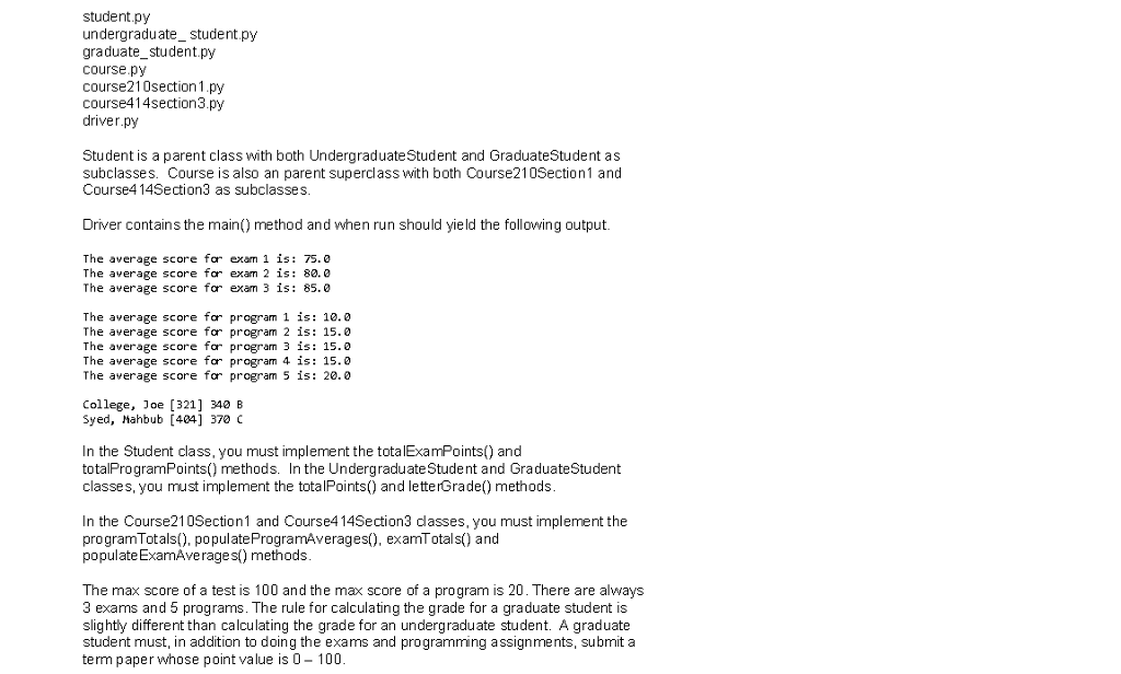 write code in python the code should be written in the driver.py.