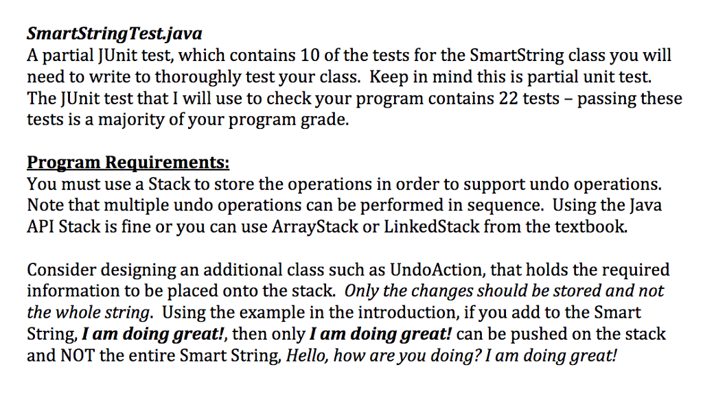 can only manipulate smartstring.java aka the one that says : public class