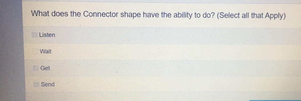 What does the Connector shape have the ability to do? (Select