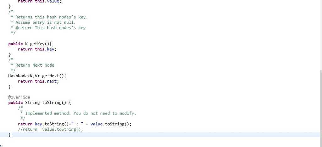 Fields private HashNodecK, > head; private Integer size; Constructor HashLinkedListo head =