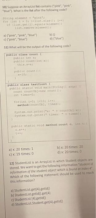  what is the right answer ,in java , full explanation please