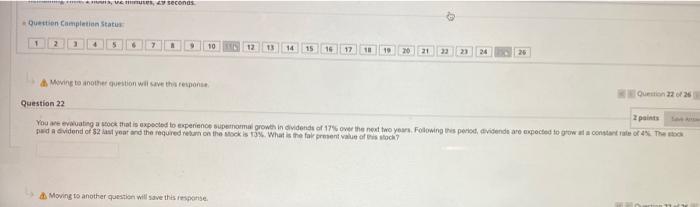  Veconds Question Completion Status 1 2 3 5 6 2 A