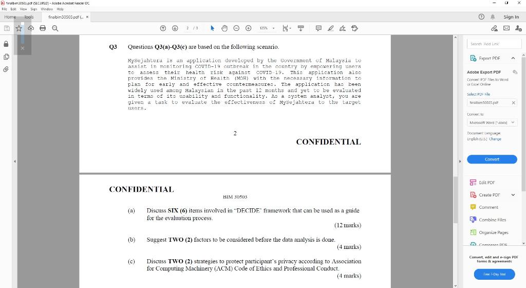  Brabr305.pot (SECUREL) - Adobe Acrobat Reader File Edit View Sign Window