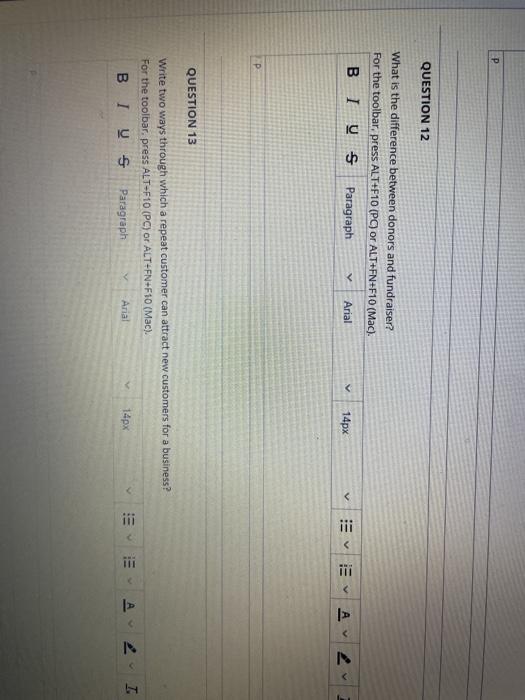 or ALT+FN+F10 (Mac). BI VS Paragraph Arial 14px !!! 111 A QUESTION
