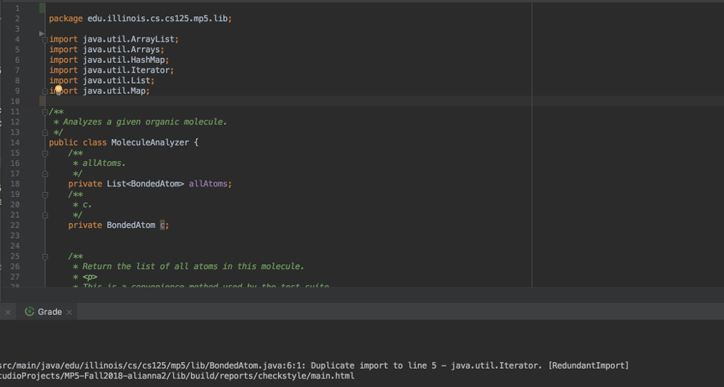 Redundant import checkstyle error : java:6:1: Duplicate import to line 5 -