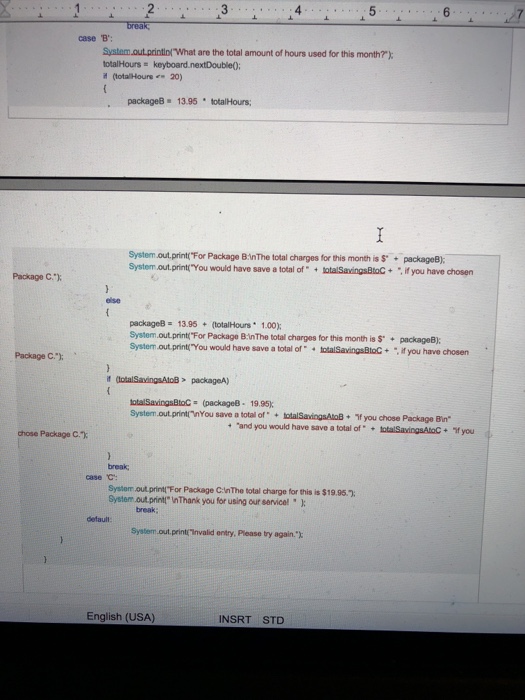 the amount of money Package A customers would save if they purchased