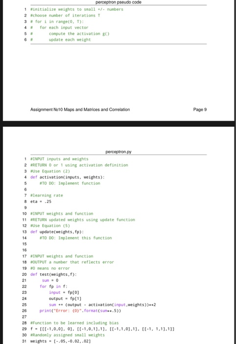 3: The perceptron. There are three inputs: bias (always -1), and inputs
