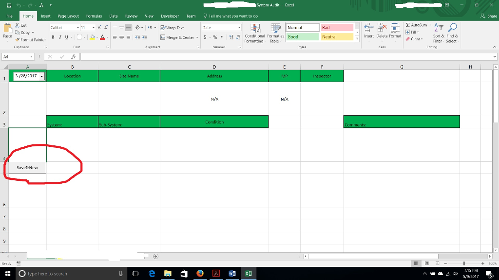 What is the proper code to input in the module/button that will