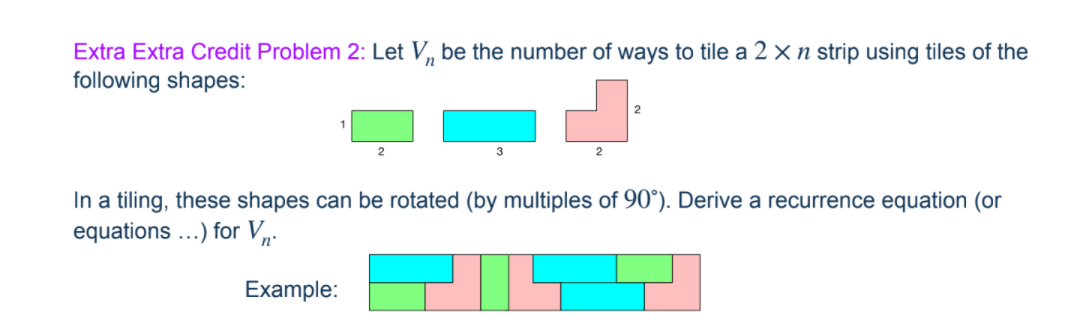 undefined Extra Extra Credit Problem 2: Let V, be the number of