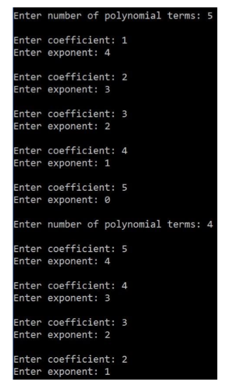 Develop class Polynomial. The internal representation of a Polynomial is an