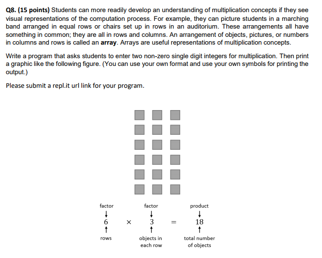 please use basic C Q8. (15 points) Students can more readily develop