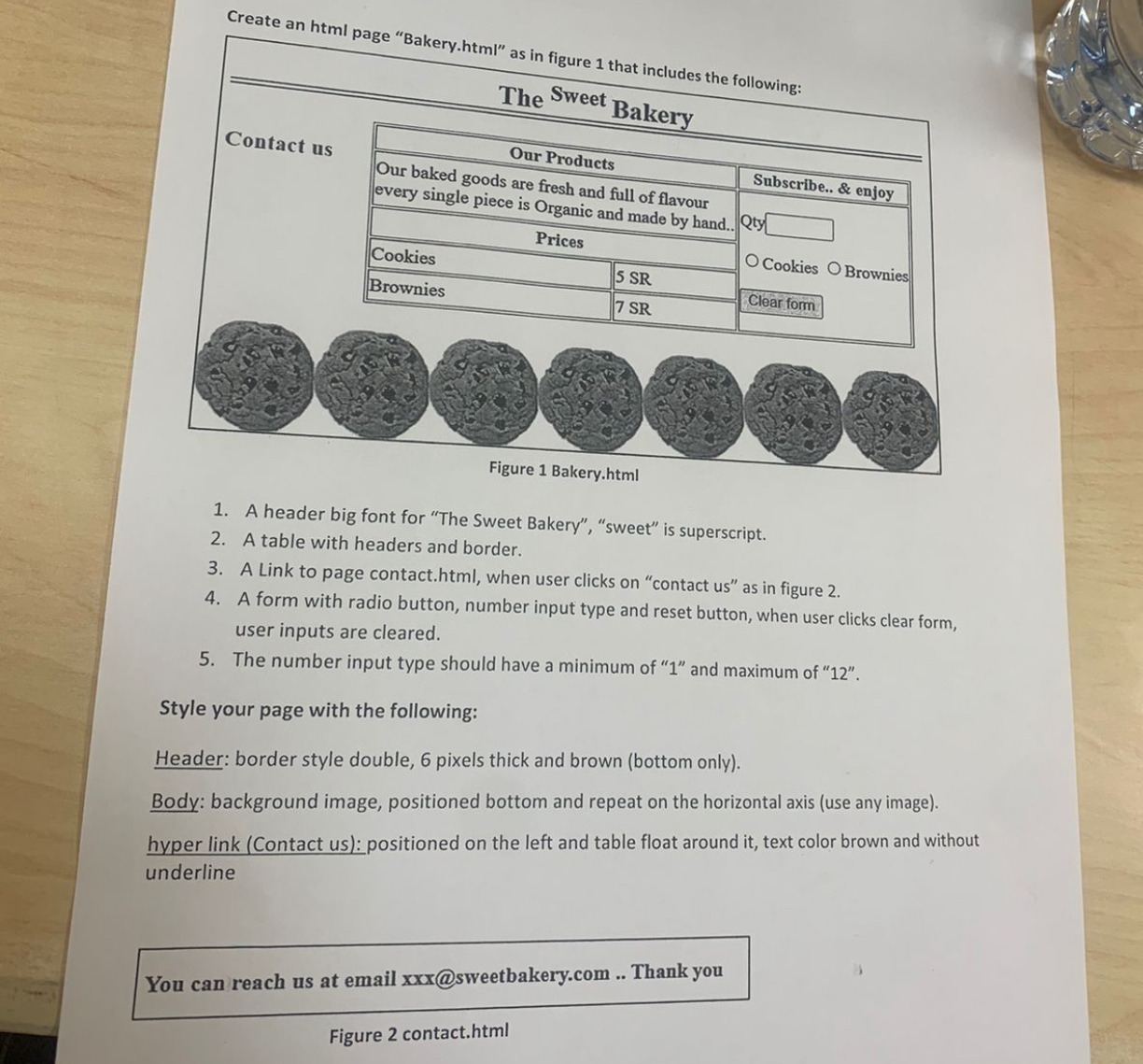  Solve this as html as soon as possible !!! 