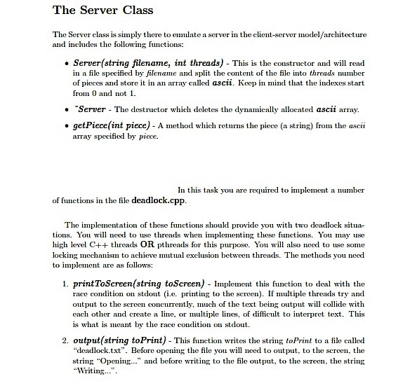 Write a cpp program Server.h #ifndef SERVER_H #define SERVER_H #include #include #include