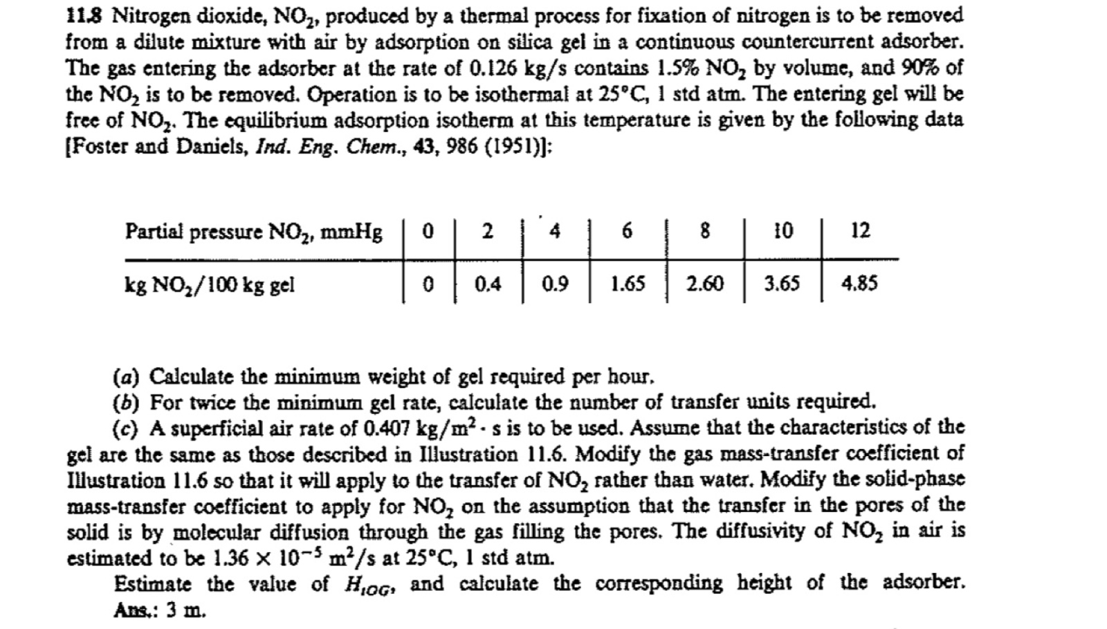  11.8 Nitrogen dioxide, NO2, produced by a thermal process for fixation