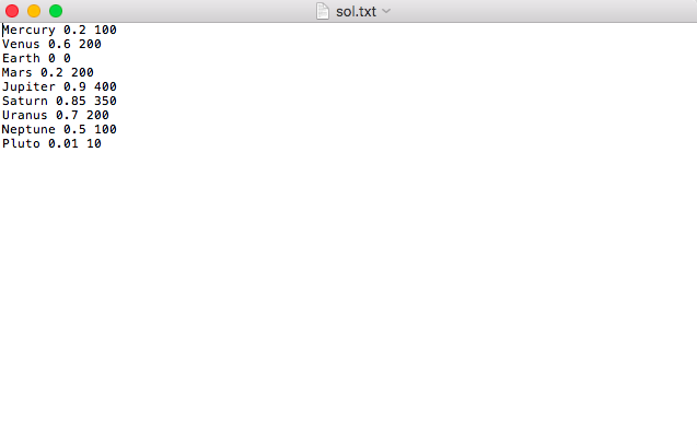 details of a player. */ public class Spaceship { /** The name.