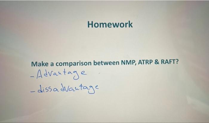  Homework Make a comparison between NMP, ATRP & RAFT? . Advantage