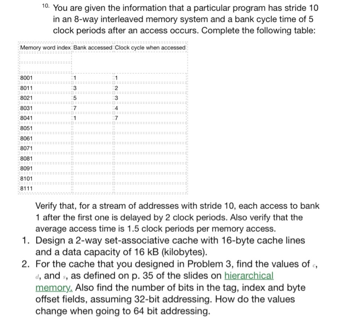  10. You are given the information that a particular program has