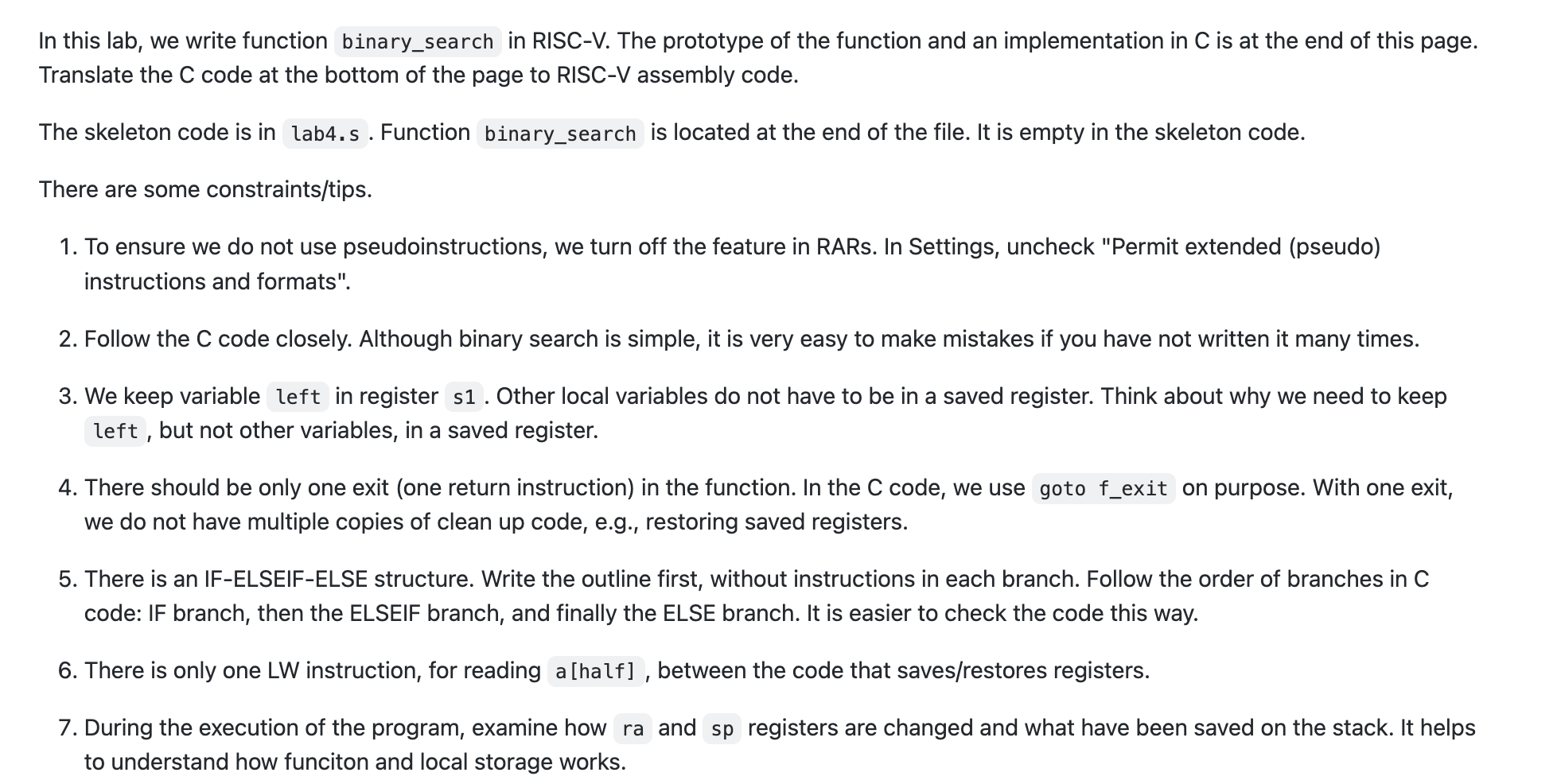 Please translate from C code to RISC-V assembly code Here is my
