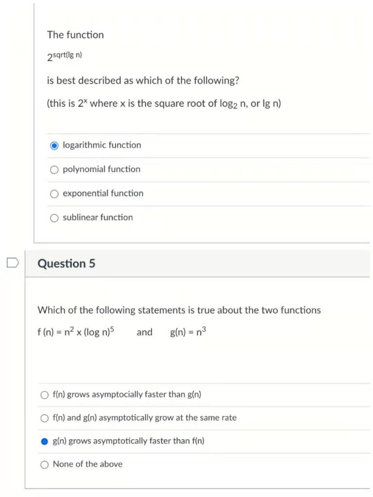  please give reason to choose correct answer The function 2sqrt(Ign) is