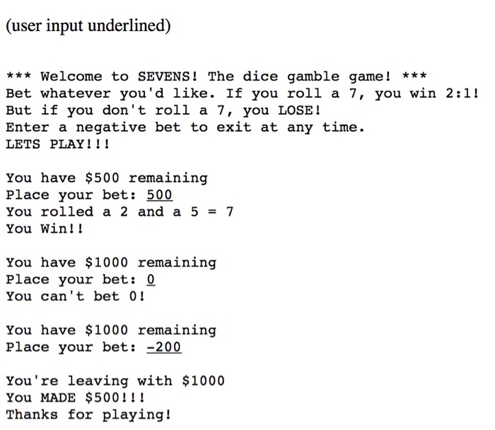 this function should 2. Write a function called rollDice that will simulate