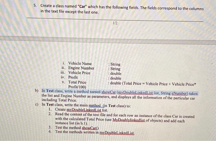Data Structures. Practice linked lists and doubly linked list. Provide clear code