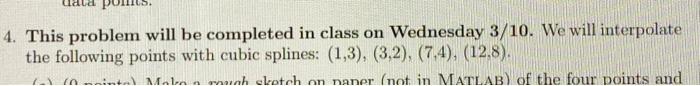  Code: 4. This problem will be completed in class on Wednesday