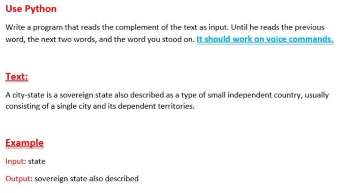  Use Python Write a program that reads the complement of the