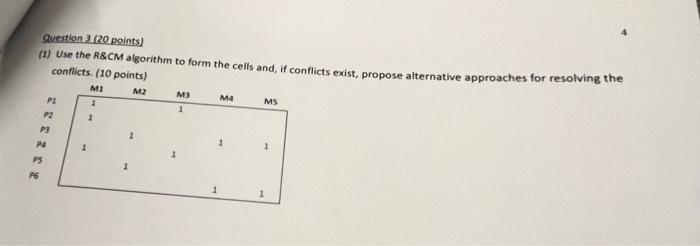  asap Question 3 (20 points) (1) Use the R\&CM algorithm to