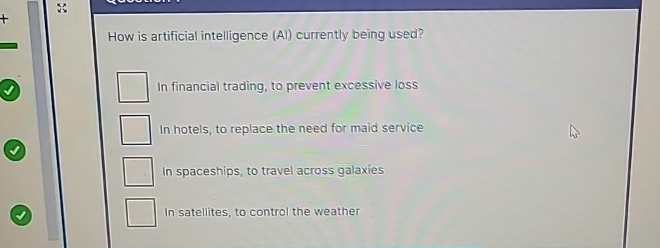  How is artificial intelligence (Al) currently being used? In financial trading,