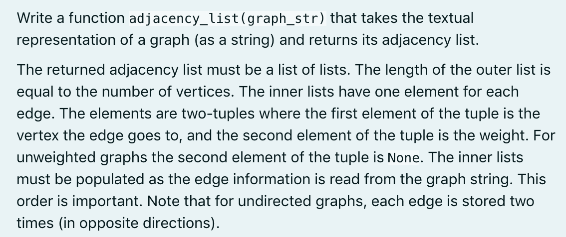  python language pls, here are some test cases. graph_string = """\