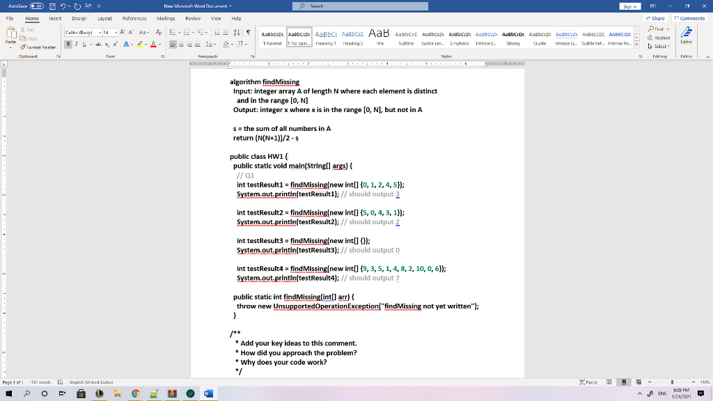 ========= try to get help from hw java must explain each steps
