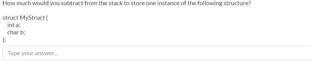  How much would you subtract from the stack to store one