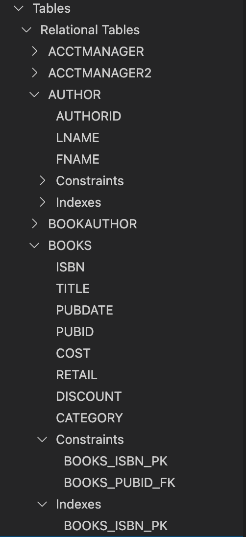 Use SQL Developer to get the results for the following queries. This