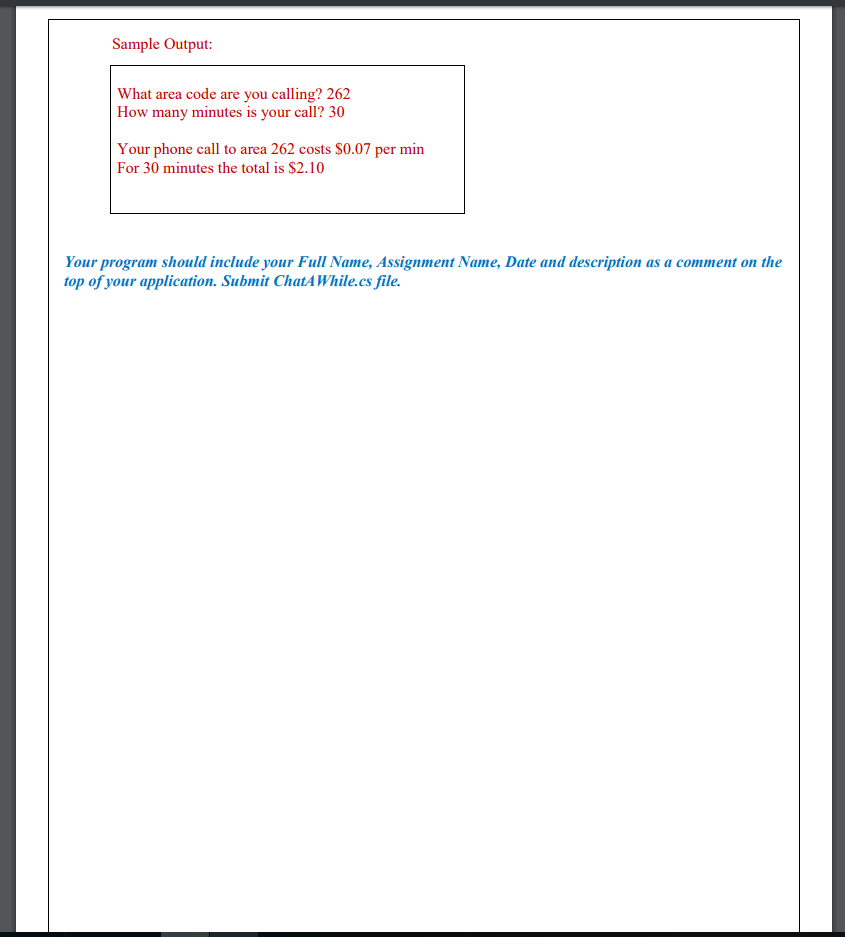 directions would be appreciated a lot! IS162AD: Chapter6 Assignment -ChatAWhile Programming Exercise