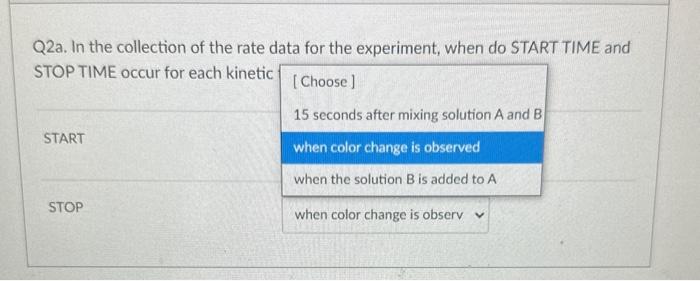 collection of the rate data for the experiment, when do START TIME