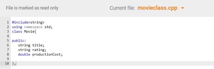 3 Movie parameters, passed by reference. The function must return void and