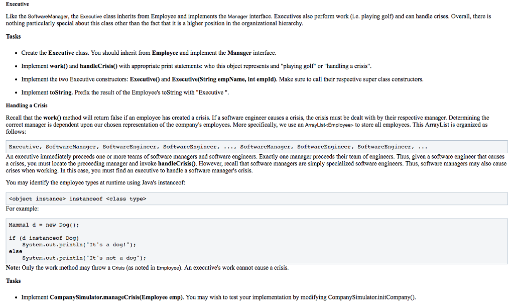 Public abstract class Employee { protected final String name; protected final int