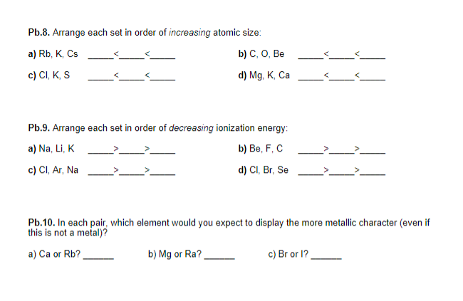  show work for all 3 problems please and thank you Pb.8.