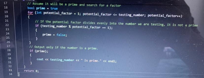using namespace std; 4 5 // Prompt the user for a number