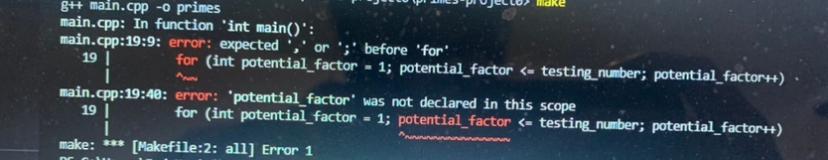 6 // Then output all primes up-to-and-including that number 7 int main()